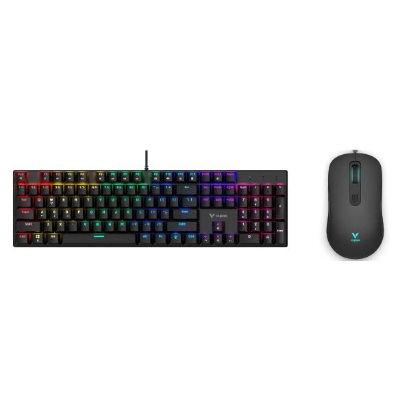 Rapoo V128S Backlit Mechanical Gaming Keyboard and Optical Gaming Mouse