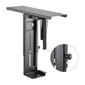 Brateck Adjustable Under-Desk CPU Mount with Sliding track, Up to 10kg,360° Swi - Image 3